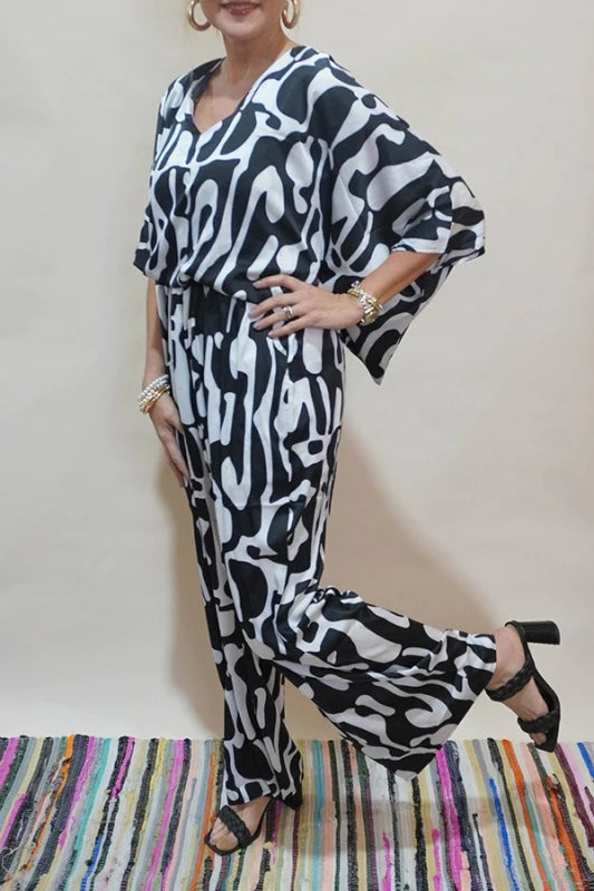 Casual Graphic Printing Jumpsuit