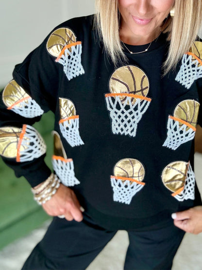 The Basketball Sequin Top