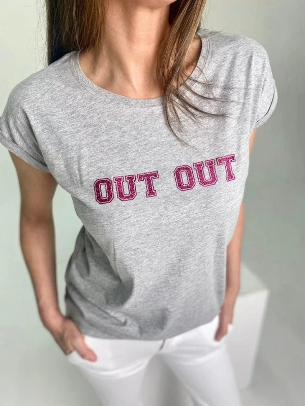 Out Out Glitter Short Sleeve T-Shirt